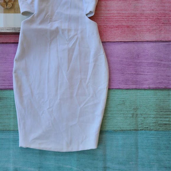 Elizabeth and James White Lela Sleeveless Cutout Pencil Sheath Dress 6 - Picture 8 of 12